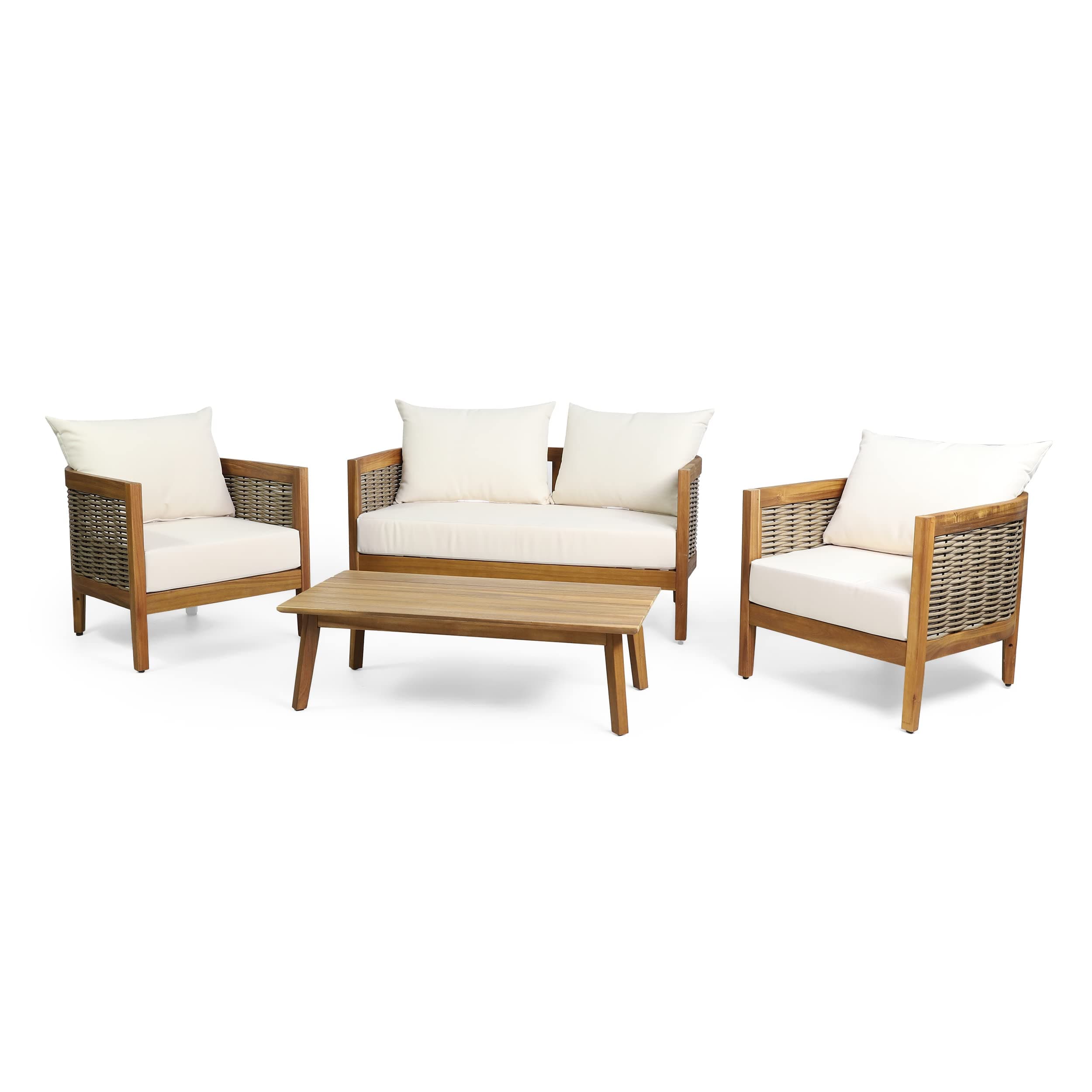 Burchett 4 Piece Outdoor Chat Set