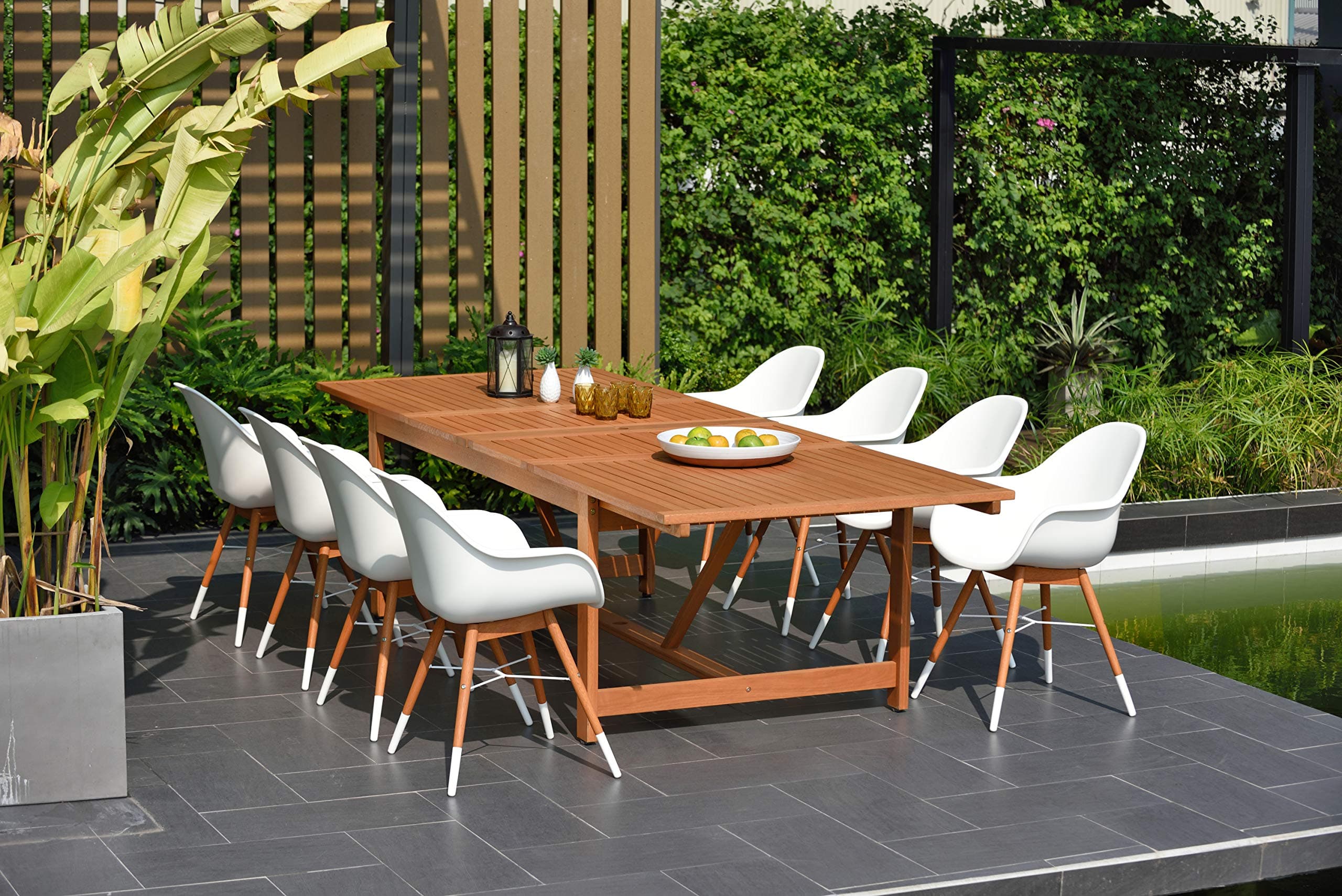 Brampton Outdoor Eucalyptus Dining Set
